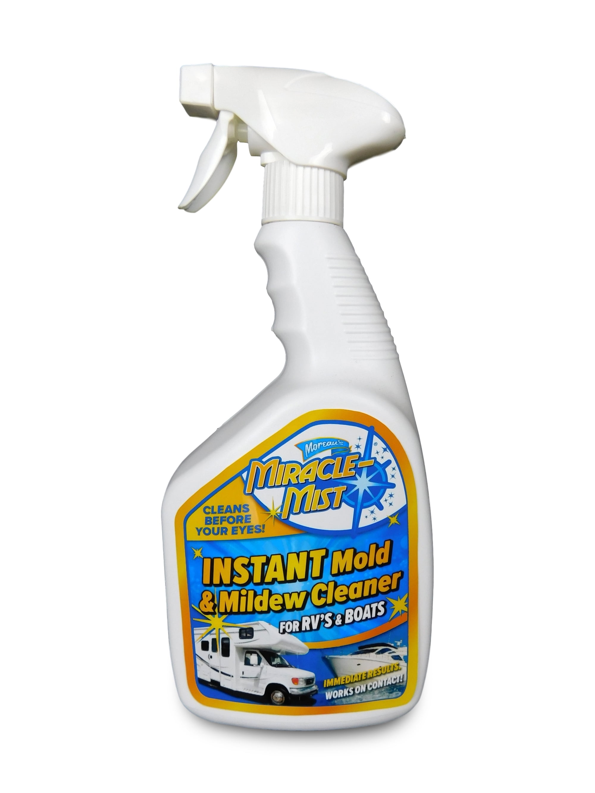 MiracleMist Instant, Mold and Mildew Spray Remover for RV and Boat's Exterior and Interior, 32 oz