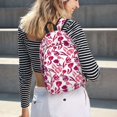 thumbnail image 5 of Bingfone Tulips Flowers Print Canvas College Laptop Backpack, Large Capacity Lightweight College Bookbag Casual Daypack-, 5 of 5