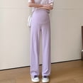 thumbnail image 2 of YUEHUA Women's Maternity Pants Casual Loose Wide Straight Leg Cozy Pant Pregnancy Palazzo Lounge Trousers with Pockets, 2 of 6