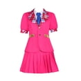 thumbnail image 1 of Conjunto De Uniforme Escolar Abrigo de mujer Camisa Chaleco Falda Ropa de Halloween Slim Fit Traje de festival plisado Ygjytge Rosa Xxxl para Mujer, 1 of 9