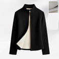 thumbnail image 6 of Samdudou Girls Fleece Jackets Stand Up Collar Zip Tops Fall Winter Warm Outerwear Cozy Plush Coat Long Sleeve Casual Layering Play School Holiday Clothing Size 8-15 Years, 6 of 9