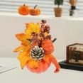 thumbnail image 5 of yulier Fall Decor, Artificial Pumpkin with Maple Leaves Pinecones Red Berries, Home Kitchen Table Centerpieces Fall Thanksgiving Party Tabletop Decor, 5 of 6
