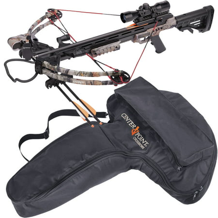 Centerpoint Sniper 370 Crossbow Bundle, Camo plus Soft Case Value (Best Long Range Crossbow)