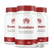 (3 Pack) Boostaro Pills Official Formula Boostaro Supplement Capsules Extra Strength Healthy Blood Flow (180 Capsules)