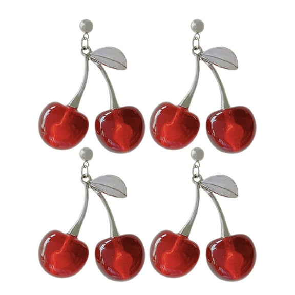 Minkissy 2 Pairs Dangle Earrings Set for Women, Cute Fruit Jewelry Accessories for Casual Outings and Daily Wear