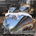 thumbnail image 3 of F1 Racing Printed Duvet Cover Set Soft Microfiber Bedding Set for Adults Teenager Kids 3Pcs with Zipper Closure for Home Decoration (Racing, Double), 3 of 5