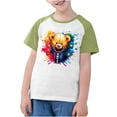 thumbnail image 3 of RXIRUCGD 2025 Vêtements d'Été pour Enfants Tout-Petits Garçons Filles Mode Mignon Col Rond Imprimé Manches Courtes Haut, 3 of 7