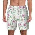 thumbnail image 3 of Uemuo Lilies Flowers Pattern Mens Swim Trunks Quick Dry Board Shorts with Mesh Lining, Stretch Beach Shorts Quick Dry No-Chafing Board Shorts-Small, 3 of 9
