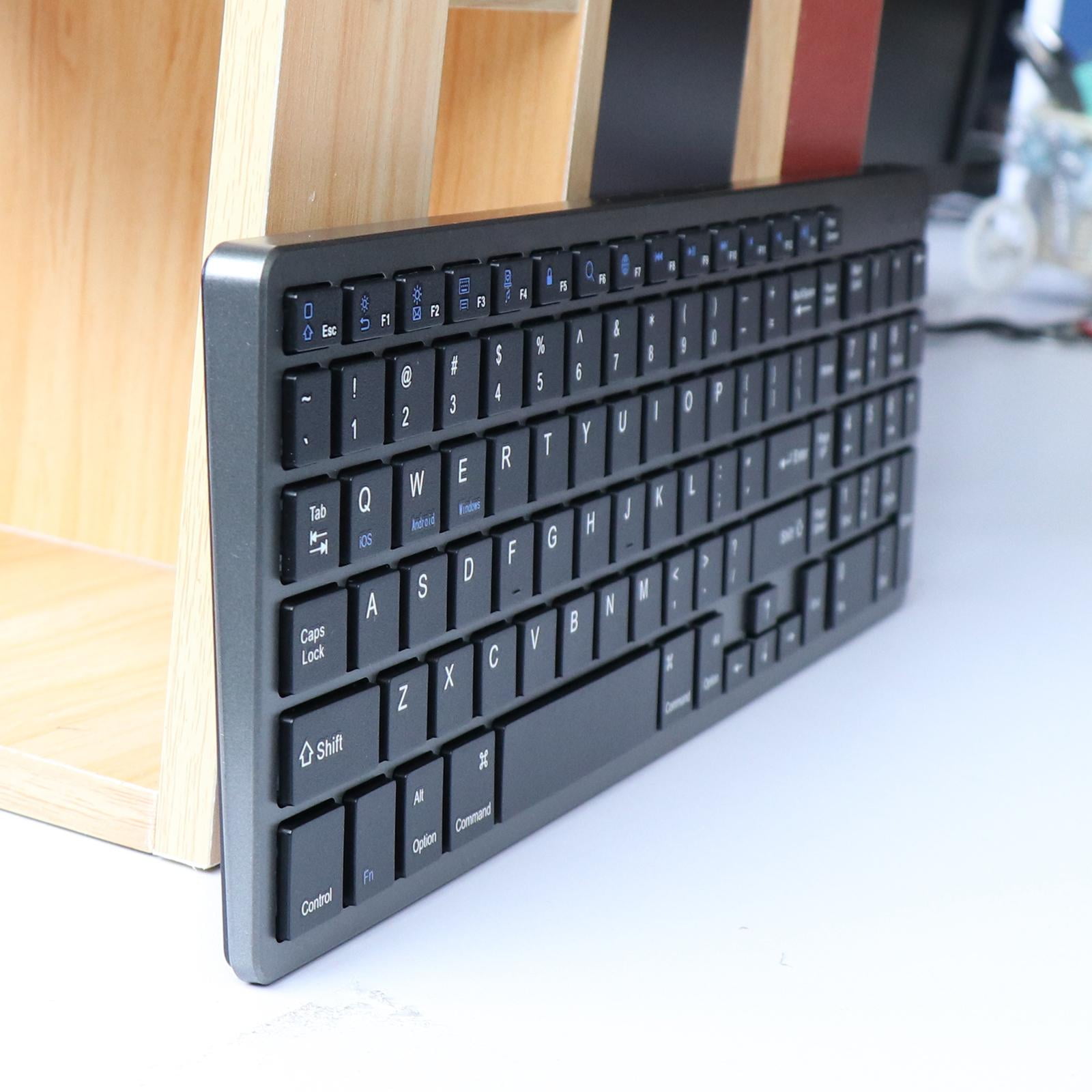 Wzmzjy Bluetooth Wireless Keyboard for Windows IOS Android Laptops - black, black D