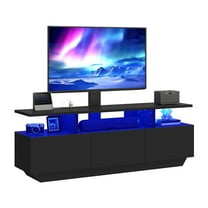 Craftian TV Stand for TVs up to 65", Modern LED TV Stand w/Power Outlets, Entertainment Center with Storage