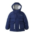 thumbnail image 4 of HILEELANG Kids Big Boys Winter Puffer Jacket with Hood Warm Light Weight Padded Water-Resistant Coat for Kids 6-13 Years, Classic Navy Blue, 4 of 9
