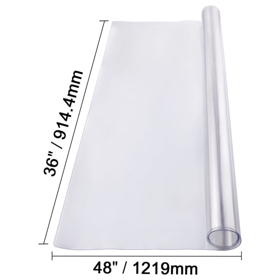 Plastic Table Cover,36x48"1.5 mm Thick Clear Table Protector,Rectangle PVC Desk Mat,Waterproof&Easy Cleaning Desk Pad Tablecloth,for Office Dresser Dining Room Table Night Stand