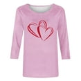 thumbnail image 4 of ABATAB Plus Size Valentines Day Shirts for Women Fashion Love Heart Tops Casual Valentine Pullover Long Sleeve Crewneck Clothes, 4 of 5