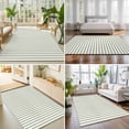 thumbnail image 5 of Sage Green Striped Area Rugs 4x6ft Modern Stripes Farmhouse Rustic Simple Floor Rug&nbsp;Non Slip Low Pile Ultra Soft Throw Carpet for Entryway Indoor Entrance Kitchen Bathroom, 5 of 9