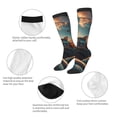 thumbnail image 3 of Fotbe Cool Cat Driving Sunset Calcetas Divertidas Estampadas para Hombre y Mujer, Calcetas de Algodón hasta la Rodilla para Caminar, Correr, Enfermería y Embarazo, 3 of 6