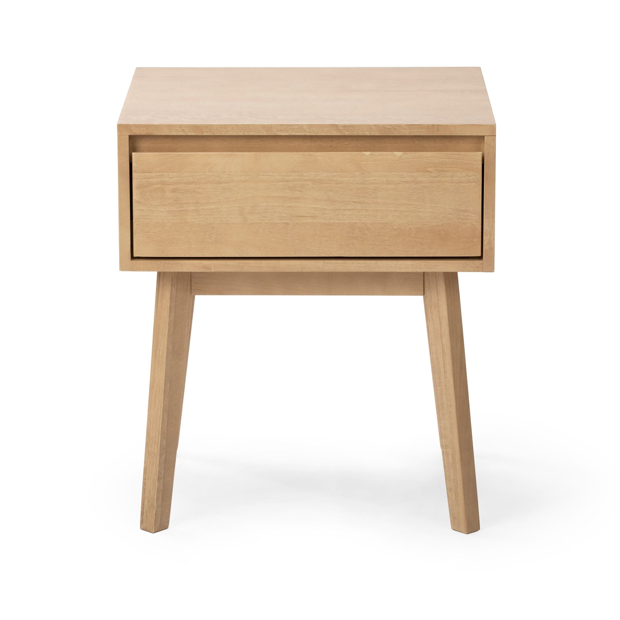 Plank+Beam Solid Wood Nightstand with Storage Drawer, Modern Small End Table, Blonde