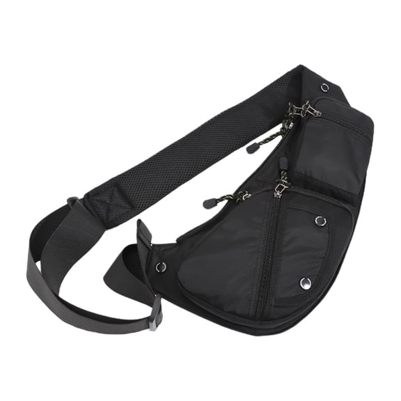 Japceit Nylon Waterproof Chest Bag, Multi Pocket Crossbody Sling Bag for Men and Women, Adjustable Shoulder Strap Sports Bag for Travel and Daily Use