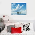 thumbnail image 4 of COMIO Sailboat Wall Art Decor Black and White Sailing Ship at Sunset Picture Canvas Prints Nautical Painting Poster Artwork, 4 of 4