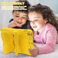 thumbnail image 4 of Kids Case for Apple iPad 9th 8th 7th Generation 2021/2020/2019 10.2 Inch, iPad Air 3rd Gen 10.5" Case, Cute Butterfly Rotating Stand Lightweight Kids Friendly Shockproof Case with Pencil Holder,Yellow, 4 of 6