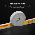 thumbnail image 3 of Grey ABS 360° Rotating Mini Protractor with Level Bubble, Dual Inch/CM Ruler - Multifunctional Angle Gauge for Woodworking, Internal & External Angle Measurement and Positioning, 18.5cm Size,, 3 of 7