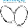 thumbnail image 3 of DESIGNICE Split Key ring Assorted, 5 Sizes (1/2 inch, 3/4 inch,1 inch, 1.25 inch, 1.38 inch), for Dog Pet Collar DIY Tag Jewelry, 3 of 7