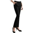 thumbnail image 2 of Axiiglly Dress Pants Women High Waist Business Casual Pants Trendy Zipper Straight Leg Pant with Pockets Plus Size Comfy Trouser Pant, 2 of 6