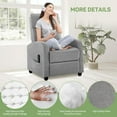 thumbnail image 4 of Nextay Recliner Chair with Massage & Lumbar Support, Adjustable Fabric Home Theater Seating for Adults, Modern Small Reclining Chair for Living Room, 4 of 7