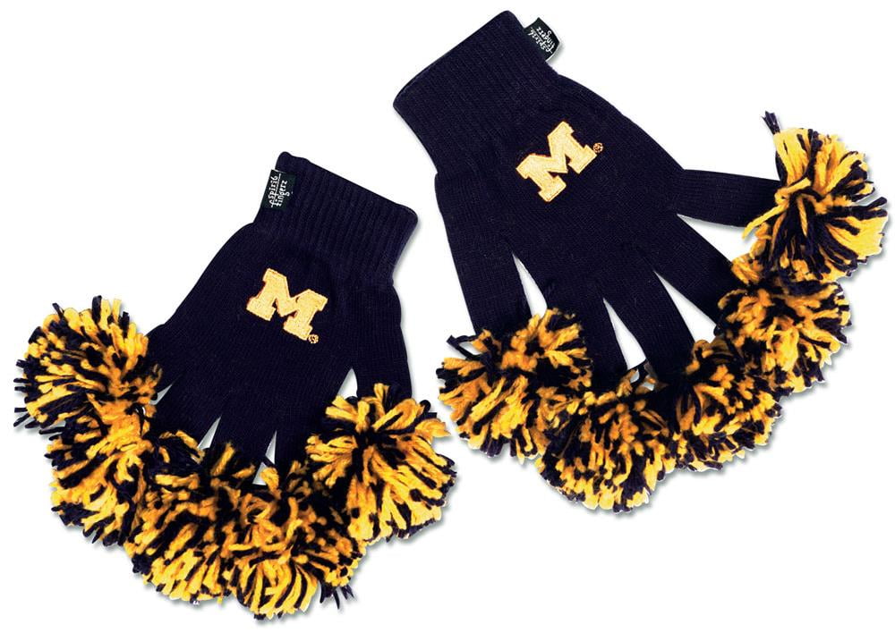 Michigan Wolverines NCAA Spirit Fingerz Embroidered Knit Gloves by Wincraft