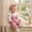 Pink, variant on QuanTara Blue Doll Jumpsuit with Bow Headband, 2-Piece Spring Autumn Outfit for 18in Baby Dolls, Cute Hooded Romper & Hat Set, Soft Cloth Doll Clothes Gift
