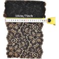 thumbnail image 2 of KAIYANG Cinta elástica de encaje floral suave de 10 yardas para hacer tú mismo, accesorio de ropa (negro) morado, 2 of 5