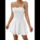 thumbnail image 1 of Vestido de Fiesta de Tirantes Finos en Color Liso para Verano, , Talla S, 1 of 7