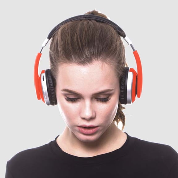 Wireless Headphones Over-Ear Headphones Active Noise Cancelling Bluetooth Headphones with Microphones, 42 Hours Playtime, HiFi Audio Adjustable Headphones for iPhone/Android/Samsung - Red