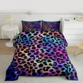 thumbnail image 2 of jejeloiu Leopard Print Bedding Comforter Set,Abstract Cheetah Pattern Twin Comforter Sets,Colorful Modern Aesthetic Bedding Set For Men Women,Breathable Home Decor Reversible,2 Pieces, 2 of 8