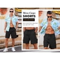 thumbnail image 6 of Iceglad Mens Cargo Shorts Cotton Linen Shorts Elastic Waist Relaxed Casual Summer Beach Shorts with Multi Pockets Black S, 6 of 11