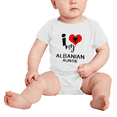 thumbnail image 2 of I Heart My Albanian Auntie Albania Love Flag Baby One-Pieces Baby Bodysuit (White, 6-12 Months), 2 of 5