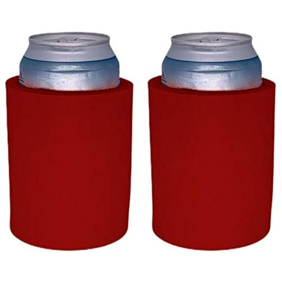 Enfriador de Latas Coolie Junction Espuma Gruesa Rojo 12 oz (Paquete de 2)