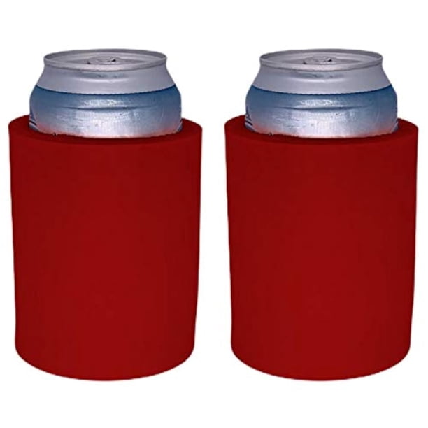 Enfriador de Latas Coolie Junction Espuma Gruesa Rojo 12 oz (Paquete de 2)