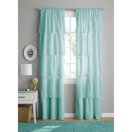 Your Zone Ruffle Girls Bedroom Curtain Walmart Com
