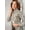 Chocolate Dancing Cheetah, variant on Women's Plus Size Long Denim Jacket Oversized Jean Jacket