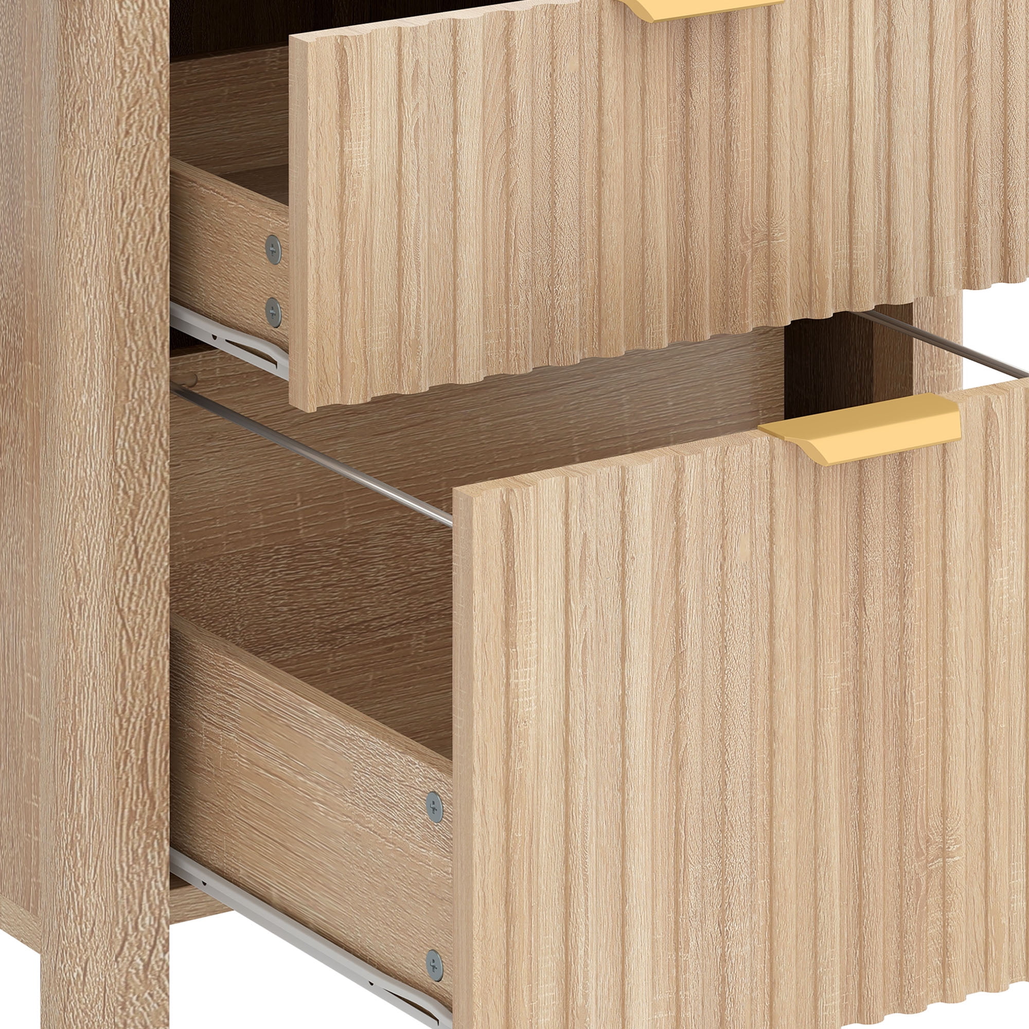 Uforic L Shape Desk with LED Light & Hutch,  Home Office Computer  Desk Executive Desk with Drawers
