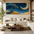 thumbnail image 6 of Oversized Canvas Wall Art Tree of Life with Sun and Moon, Green Abstract Nature Paintings, Modern Canvas Prints for Living Room Bedroom Home Decoration, 6 of 7