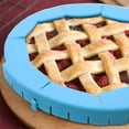thumbnail image 4 of Corteza de pastel ajustable Inicio Flan Shield Pastelería Redonda Silicona Edge Panadería Protector Herramientas Herramientas Cocina Hogar Bakeware Blue seitruly HA011487-03B, 4 of 6