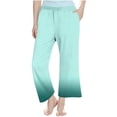 thumbnail image 5 of SGFCWSX Girls Baggy Pants with Pockets Casual High Elastic Waist Trousers for Kids Gradient Trendy Pant Mint Green Size 9 Years, 5 of 8