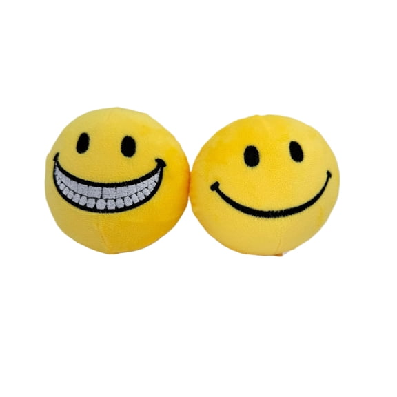 Cute Yellow Smiley Face Plush Pillow, 25cm Round Happy Face Stuffed Cushion, Soft Plushie, Decorative Throw Pillow for Sofa Bedroom, Lovely Gift for Friends & Kids