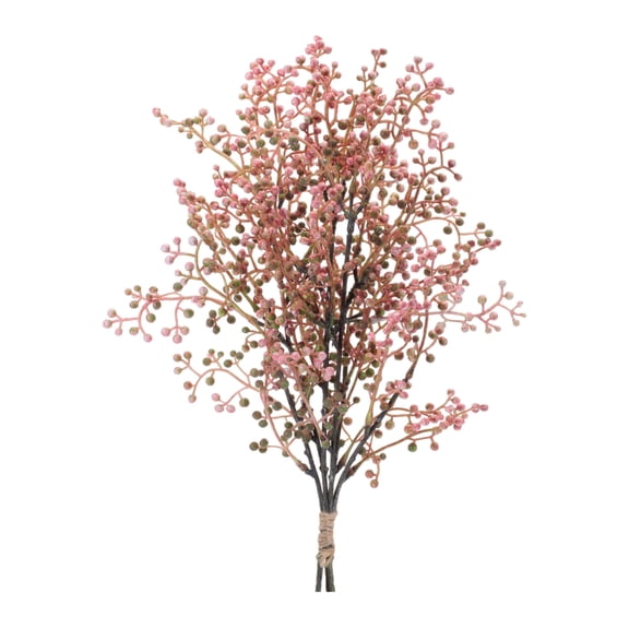 Melrose Mini Berry Artificial Bundle Sprays - 20" - Pink and Green - Set of 6