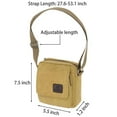 thumbnail image 5 of Spencer Mens Shoulder Sling Bags Canvas Crossbody Bag Vintage Messenger Business School Satchel Multi Zipper Pockets Bag (Black), 5 of 11