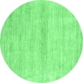 thumbnail image 1 of Ahgly Company Indoor Round Abstract Emerald Green Modern Area Rugs, 8' Round, 1 of 4