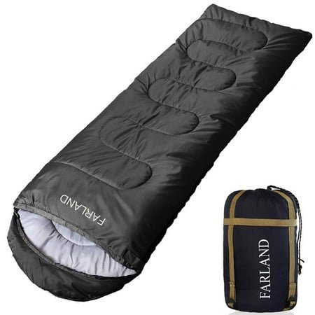 FARLAND Sacs de Couchage 20? pour Adultes Adolescents Enfants avec Sac de Compression Portable et Léger pour Camping 3-4 Saisons, Randonnée, Imperméable, Randonnée et Extérieur