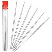 Big eye beading needles set: 6 pieces of needles with one clear needle bottle, easy to take