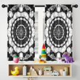 thumbnail image 5 of Blackout Kids Curtains,Black White Tie Dye Mandala Pattern Childrens Insulated Curtains Set Of 2,Bedroom Essentials,Toddler Room Decor 42"x54", 5 of 5